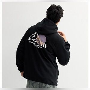 *NWT* Billabong Compass Hoodie Adventure Division Black Large Surf Beach Grunge